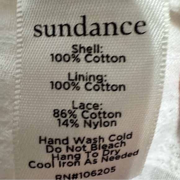 Sundance Crochet Lace Off-white Button Up Shirt Size S - Picture 5 of 5